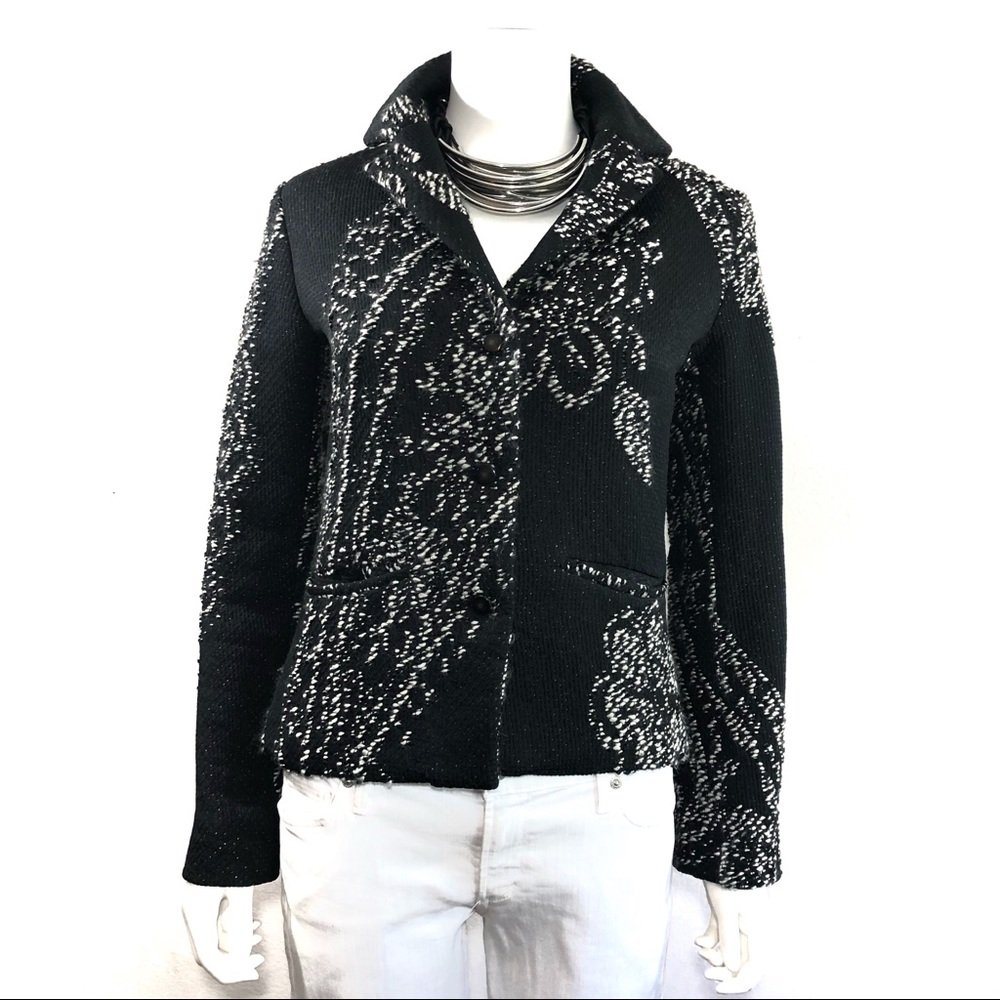 Peter Cohen Boucle Wool Knit Design Blazer Jacket